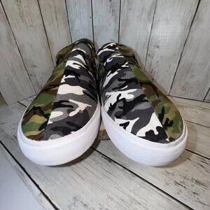 Supra x Rothco Colab Green & Black Camo Y2K Skate Casual Sneakers Men's Size 10